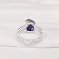 thumbnail image 6 of Natural Amethyst Ring, Rough Amethyst Gemstone Ring, Feb Birthstone, Twist Dual Band, 925 Sterling Silver, Womens Ring, Christmas, Thanksgiving, Handmade, Statement Jewelry, Rough Gemstone Jewelry, 6 of 6