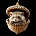 thumbnail image 4 of Forest Animal Acorn Ornaments 2026, Sleeping Squirrel Snuggled in Acorn Shell Ornament 2026 – 3D Resin Cottagecore Tree Decor, Small Christmas Gift, 4 of 8