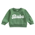 thumbnail image 1 of Pull pour Enfants Imprimé Lettre Col Manches Longues Blouse, 1 of 7