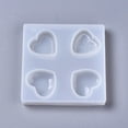 thumbnail image 2 of 1pc Silicone Molds Resin Casting Molds For UV Resin Epoxy Resin Jewelry Making Heart White 97x97x12mm, 2 of 3
