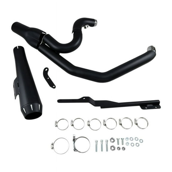 Bassani Road Rage Short 21" Megaphone Black 2-into-1 Exhaust System (13322R)