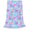 thumbnail image 2 of Pofeuu Watercolor Sea Shells 1 Print Ultra-Soft Micro Fleece Blanket,for Bed Or Sofa,All Season Throw Blankets Flannel Blanket-50"x40", 2 of 7