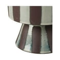 thumbnail image 3 of Vertical Stripes Ceramic Vase with Pedestal Base,Large,Gray and Brown- Saltoro Sherpi, 3 of 5