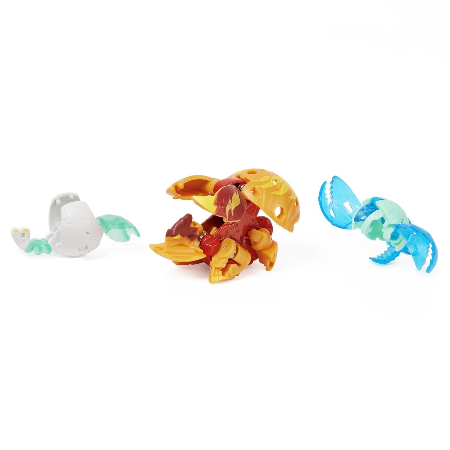 Bakugan Evolutions, Coffret Platinum Power Up Colossus et Nano Riptide et Siphon, figurine articulée Bakugan True Metal, 2 Nanogan, 2 BakuCores, 2 cartes Maîtrise, jouets pour garçons à partir de 6 an