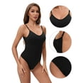 thumbnail image 3 of Unique Bargains Women's Slim Fit Spaghetti Strap Backless Tummy Control Leotard S Black, 3 of 6