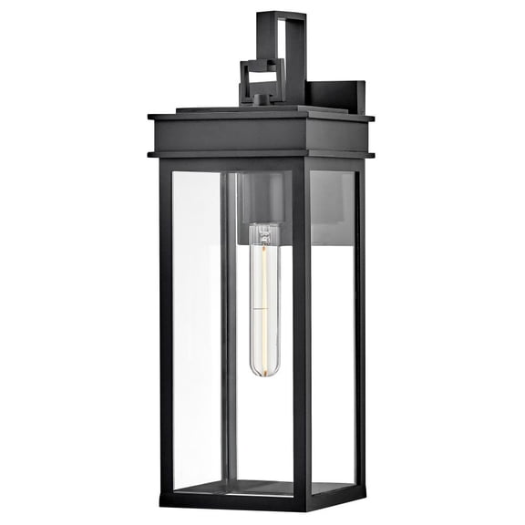 82064BK Lark Cole - 12W 1 LED Medium Outdoor Wall Lantern-18.5 Inches Tall and 6.5 Inches Wide