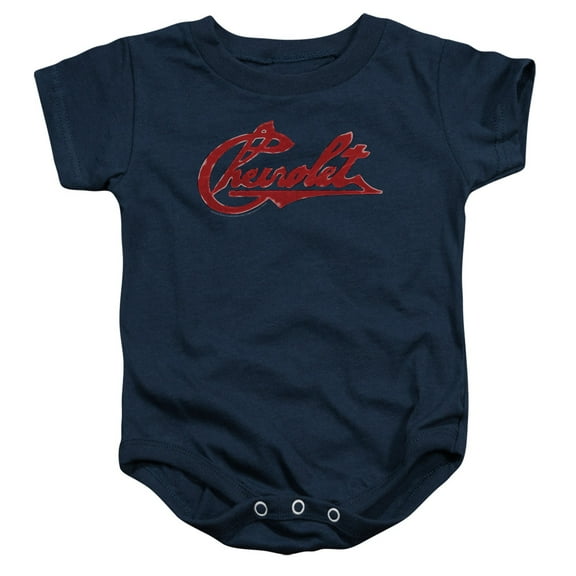 Chevrolet Chevrolet Script Distressed Infant Snapsuit Navy