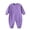 Z_Purple, variant on Loopsun Romper, Children's Solid Breathable Cotton Jumpsuit Summer Clothes Boys Girls Round Neck Short Sleeve Rompers Army Green 6-9 Months