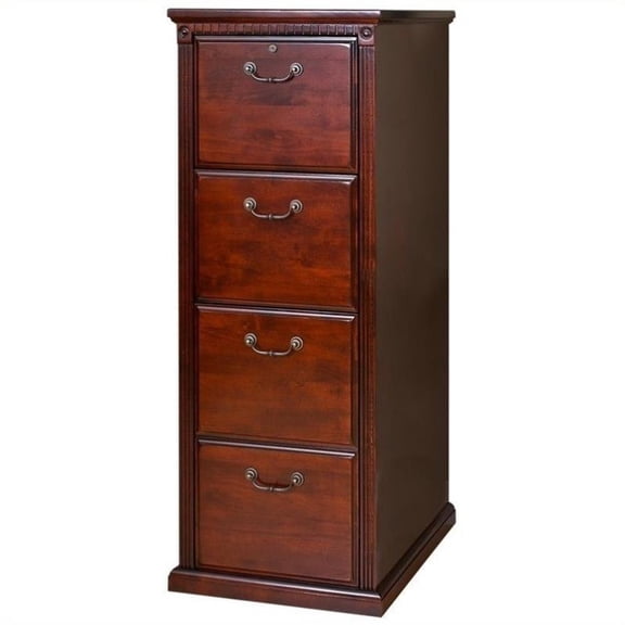 Martin Furniture Huntington Club 4-Drawer Wood Vertical File Cherry