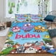 thumbnail image 2 of Bubu y los Pequeños Búhos Conjunto de sábanas temático, trío de piezas, cómodo y amigable con la piel, diseño único, regalo de decoración para el hogar para familiares, amigos y fans,173cm *218cm, 2 of 6