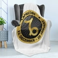 thumbnail image 4 of Zodiac Capricorn Soft Flannel Fleece Throw Blanket, Abstract from Daily Horoscope with Stars Zodiac Sign Image, Cozy Plush for Indoor and Outdoor Use, 50" x 70", Pale Coffee Black, by Ambesonne, 4 of 5