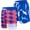 Shark Blue/Fish Red Blue, variant on BIG ELEPHANT Boys Swim Trunks with Compression Liner, Quick Dry Swimming Shorts, 2-Pack (6-13Y)