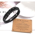 thumbnail image 3 of VNOX Leather Bracelets Mens Gifts Jewellery - To My Soulmate Bracelet Handsome Premium Leather Black Stainless Steel Magnetic Clasp Cuff Bangle for Valentine'S Day Graduation for Boyfriend, 3 of 6