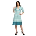 thumbnail image 3 of Moomaya Robe Imprimée Longueur Genou pour Femmes Grande Taille Vêtements Décontractés Tenue d'Été, 3 of 4