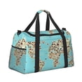 thumbnail image 2 of Easygdp World Travel Line Icons Map Bolsa de Gimnasio, Bolsa de Viaje Duffel, Bolsa de Fin de Semana con Compartimentos, Bolsa de Mano para Noche, 2 of 7