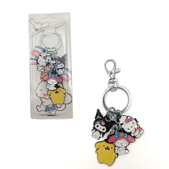 Kuromi My Melody Pompompurin - Hello Kitty 1" Keychain 4 pc. Pendant