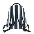 thumbnail image 6 of School Backpack Lightweight Multipocket College High Middle Student Bag 15L Navy Blue and White Striped, 6 of 9