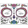 thumbnail image 4 of Day Of The Dead Face Tattoo Stickers Personality Masquerade Funny Makeup Stickers, 4 of 4