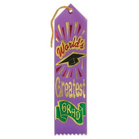 World s Greatest Grad Award Ribbon 2 x 8in