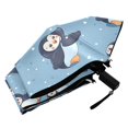 thumbnail image 6 of Compact Sun Umbrella Windproof Travel Umbrellas for Rain Strong Portable UV Protection Lovely Penguins, 6 of 8