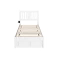 thumbnail image 4 of Tahoe Twin Bed with Foot Drawer and USB Turbo Charger in White, 4 of 4