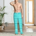 thumbnail image 6 of Lsque Turquoise Wooden Print Men's Pajama Pants, Lounge Pant - Comfortable Home Wear,Elastic Waistband, Stylish Design-Medium, 6 of 9