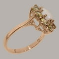 thumbnail image 3 of LBG British Made 10k Rose Gold Ring with Natural Opal & Peridot Womens Statement Ring - 33 size options - Size 4, 3 of 6
