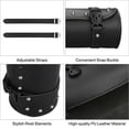 thumbnail image 4 of Motorcycle Fork Bag, PU Leather Handlebar Tool Pouch Sissy Bar Roll Storage Bag with 2 Straps, 4 of 9