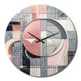 thumbnail image 4 of Designart "Transcendent Angles in Pink III" Abstract Shapes Oversized Wall Clock, 4 of 5