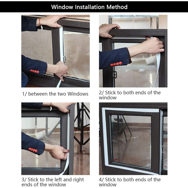 Tira de sellado de silicona autoadhesiva de 2,5 x 500 cm para puertas y ventanas, transparente e impermeable, a prueba de viento, a prueba de polvo, absorbente de sonido (transparente),