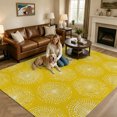 thumbnail image 2 of Area Rugs 5'x7', Yellow Flowers Carpet Runner Indoor Outdoor Rugs Home Decor Aesthetic, Rustic Country Botanical Floral Dots Non Slip Mats Washable Accent Rug for Living Room Bedroom, 2 of 8