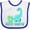 White and Royal, variant on Inktastic Sister-saurus Cute Brontosaurus Family Boys or Girls Baby Bib