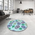 thumbnail image 4 of Ahgly Tapis d'Intérieur Lavable en Machine Carré Transitionnel Gris Laser Ou Gris Laser, 6 Pieds Carré, 4 of 7
