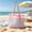 Pink-PK, variant on Mesh Beach Bag Portable Shoulder Tote 16.54x4.92x12.01in Folding Travel Shopping Bag Khaki Orange