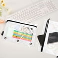 thumbnail image 4 of Cute Ghost Pumpkin 2 Pack Pencil Pouch for 3 Ring Binder Smooth Zipper Folders with Pockets Clear Window Pencil Case, 4 of 6