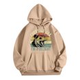 thumbnail image 1 of WEAIXIMIUNG Chandails en Molleton pour Femmes Grande Taille Sweat à Capuche Décontracté Col Rond Imprimé Animal Lettres Anglaises, 1 of 3