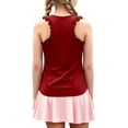 thumbnail image 4 of LILIYA Girl's Summer Workout Tank Tops Kids Ruffle Sleeveless Racerback Crewneck Casual Loose Fit Shirts Running Gym Athletic Cozy Yoga Tee Shirts, 4 of 8