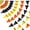 Black Orange Gold, variant on 4P Red Silver Party Decorations - Metallic Fabric Triangle Pennant Banner Flags - Indoor/Outdoor Bunting Garland for Birthday, Wedding, Graduation & Theme Parties