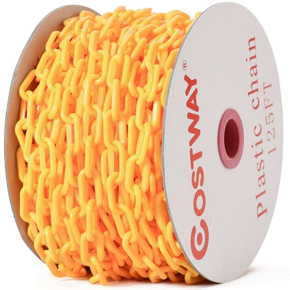Costway Plastic Chain w/ Endless Applications in Crowd Control Safety Barrier 125 FT