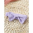 thumbnail image 4 of Elippeo Baby Girl Summer 2Pcs Outfit 3 6 12 18 Months Solid Ribbed Ruffled Sleeveless Bow Romper Dress with Headband, 4 of 9