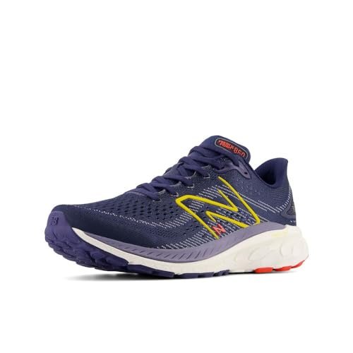 New Balance Men's Fresh Foam X 860 V13 Running Shoe Nb Navy/Ginger Lemon/Neo Flame 13