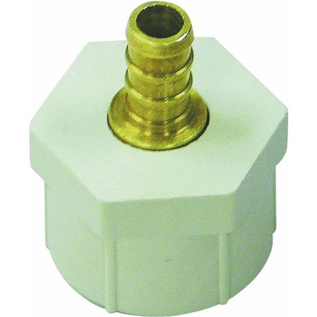 Barbed PEX Pipe Thread Adapter, 1/2 In. Brass Barb Insert x 1/2 In. FPT - UC526LFA