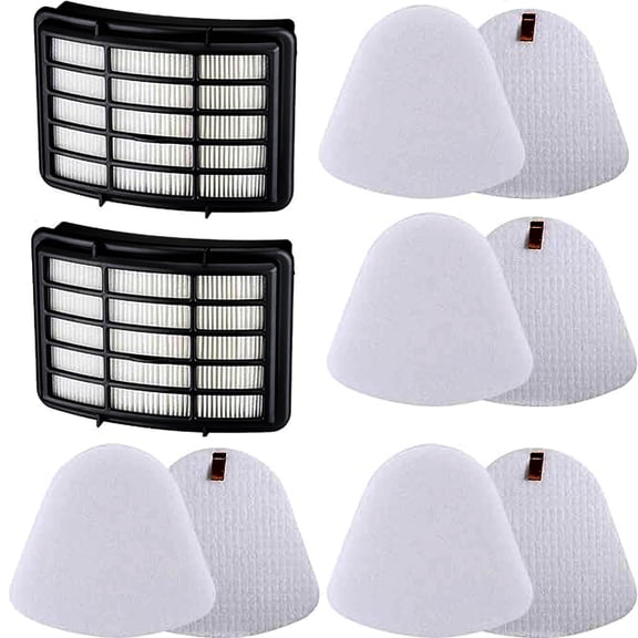 4+2 Pack Filter Kit for Shark Navigator Lift Away NV350 NV351 NV352 NV355 NV356E NV360 UV440 UV540 CU500, Replace XFF350 XHF350, 4 Foam Felt + 2 HEPA Filters