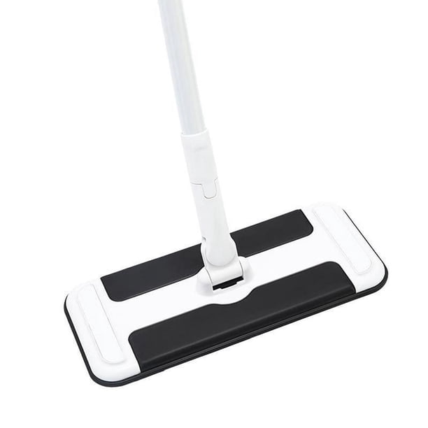 Limpia el piso con un trapeador plano desechable para quitar el polvo con una bolsa de almohadillas para piso con núcleo de papel para descarga electrostática