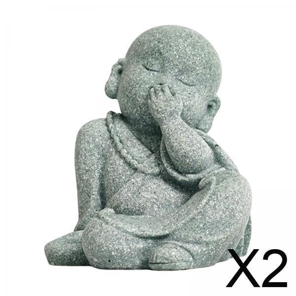 Estatua de Buda monje,Estatua de Buda,estatuilla de monje pequeño,arte decorativo,Esculturas en miniatura para el hogar,jardín,Estatuilla ornamental,artesanías,accesorios de