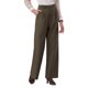 thumbnail image 4 of Pantalones de trabajo casuales de pierna ancha de mujer INSPIRE CHIC de cintura alta 2XL marrón, 4 of 5