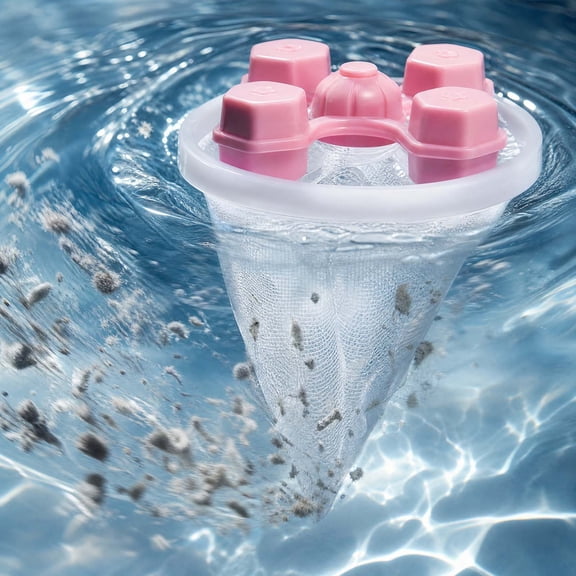 Dyegold Floating Washing Machine Lint Catcher Reusable Laundry Hair Filter Mesh Bag Pet Fur Remover Trap for Top Load Washer Cleaner