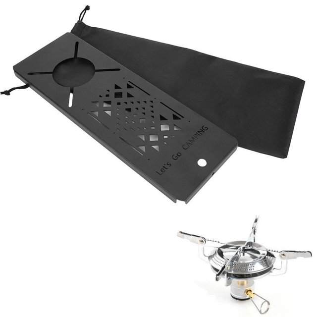 Tablero de Mesa de Campamento, Tablero de Estufa de Araaña Combinacia Combinación flexible de Madera Desmontable Para Aventurero Al Aire Libre