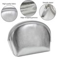 thumbnail image 3 of Shell Cosmetic Bag,T-Shaped Cosmetic Bag,Silver Soft Leather Shell Makeup Bag,Mini Handy Makeup Pouch,Cute Makeup Bag Travel Cosmetic Bag, 3 of 5