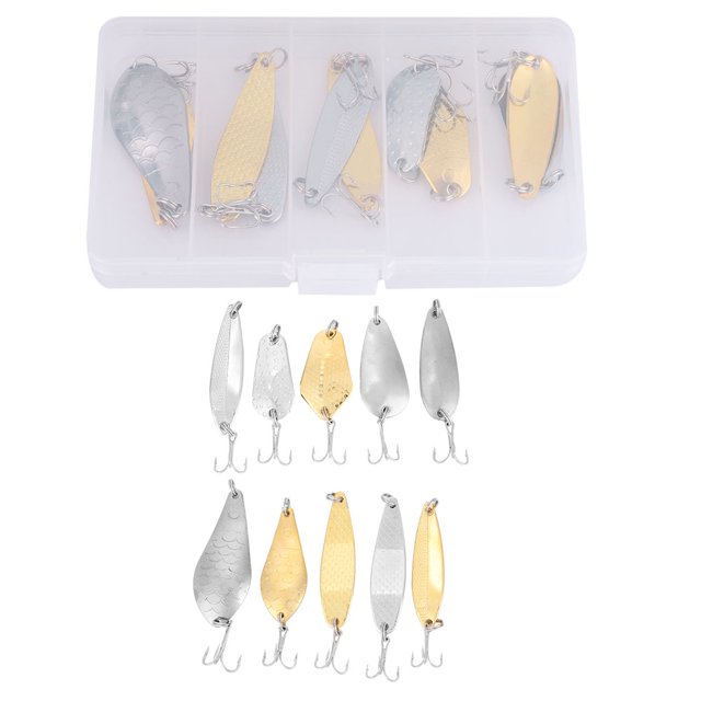 Señuelo duro de pesca de Metal, tamaño Mini, 10 Uds., con ganchos, herramientas de aparejos de pesca